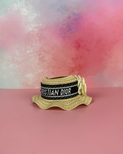 CD Black-Brimmed Straw Hat