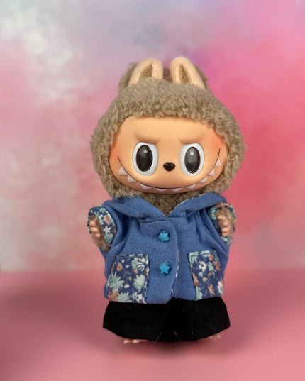 Blue Parka & Florals