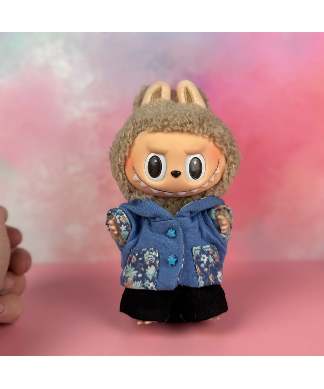 Blue Parka & Florals