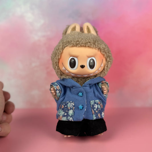 Blue Parka & Florals