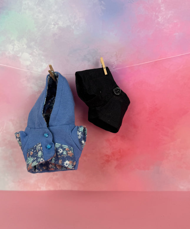 Blue Parka & Florals