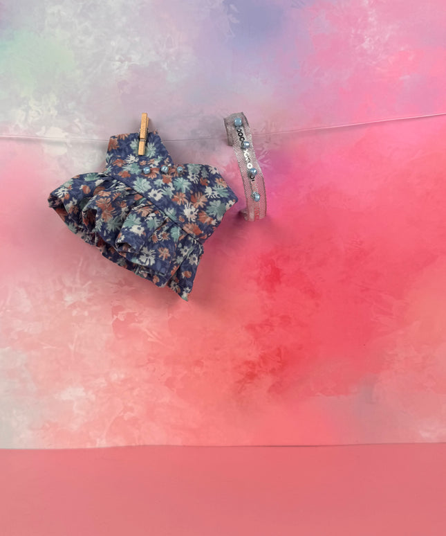 Denim Floral Skater
