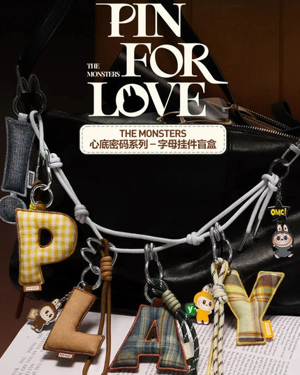 [Pre-Order] LABUBU - Pin for Love LETTERS Pendant Blind Box (A-M and N-Z）