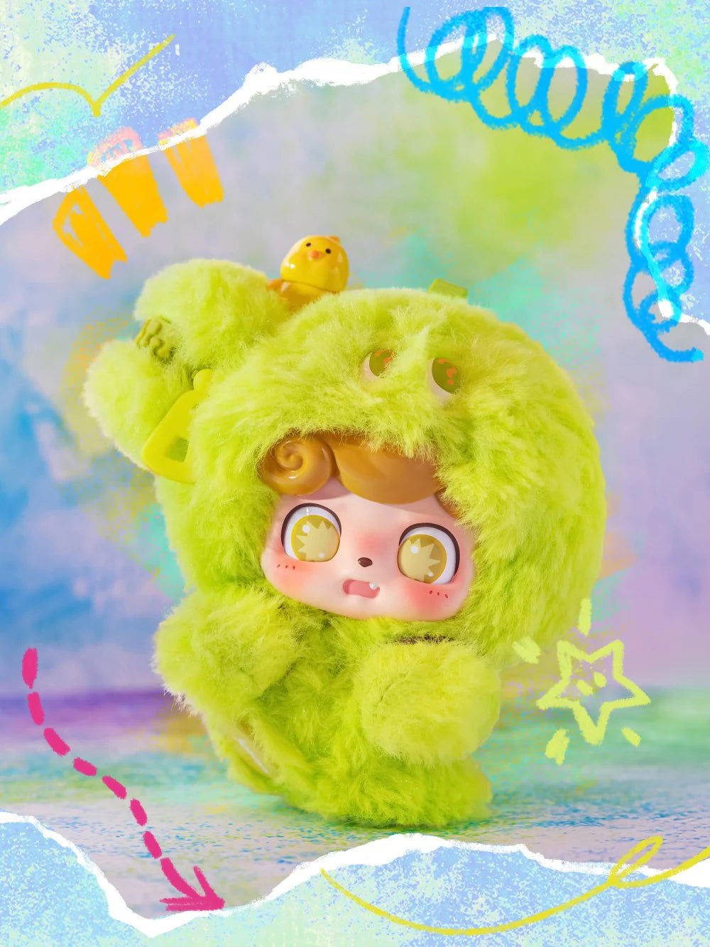 Q Kid - Emotional Hairy Monsters Series Pendant