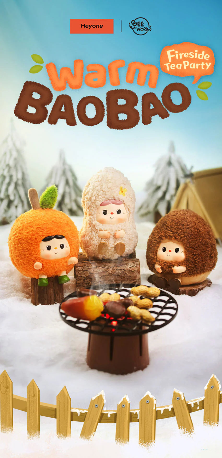 Warm BAOBAO Fireside Tea Party Plush Blind Box
