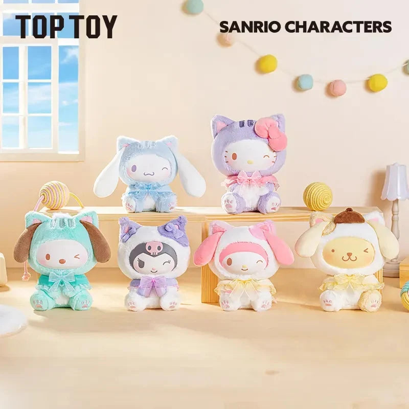 SALE - Sanrio Characters Play With Kittens Series Plush Pendant Blind Box