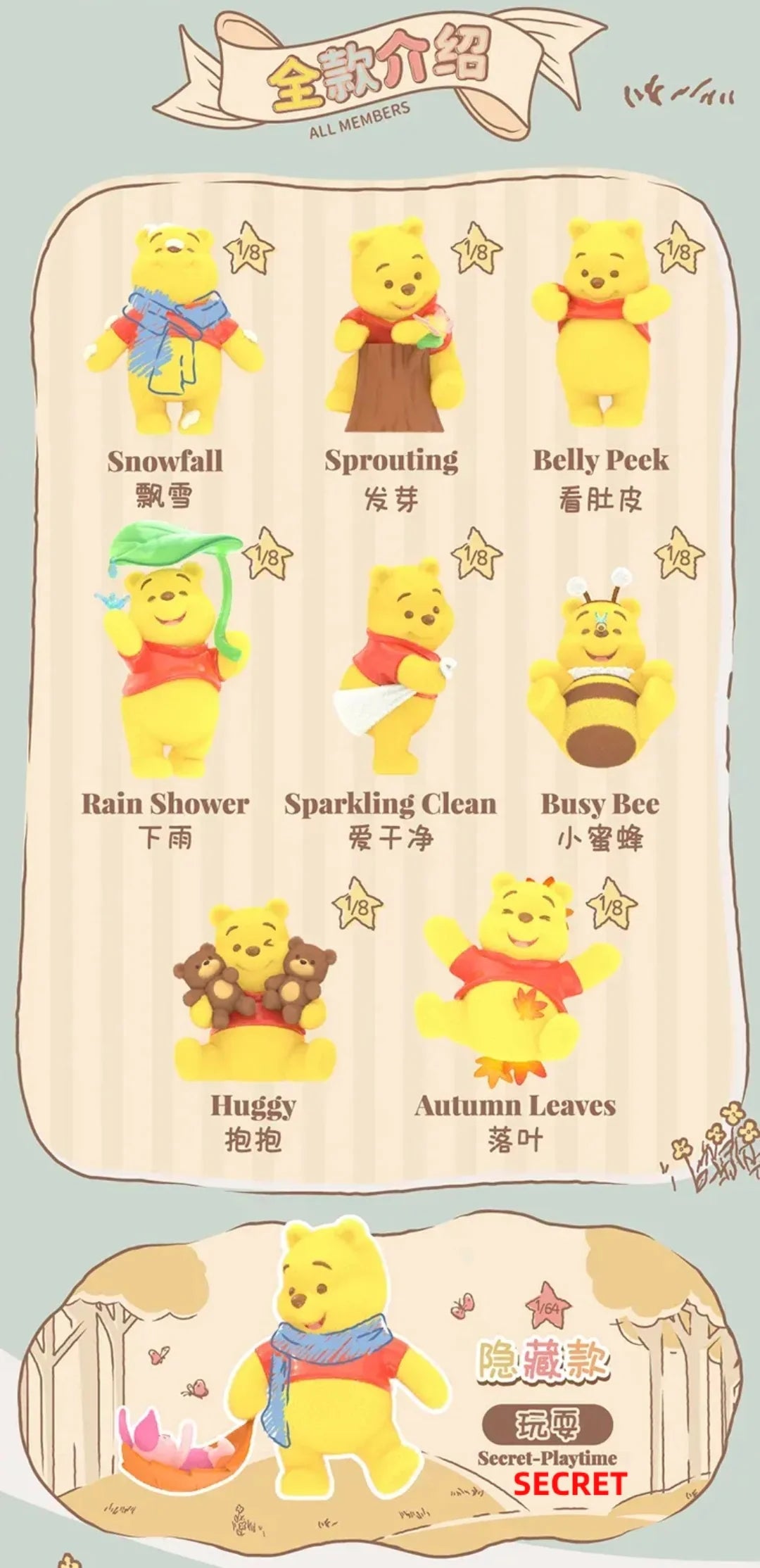 Winnie The Pooh Happy Time Figures Blind Box