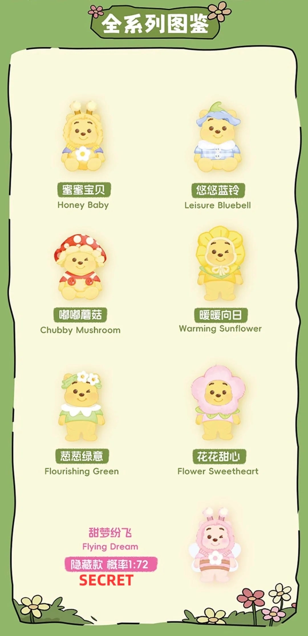 Winnie the Pooh Touching Garden Series Figure Blind Box