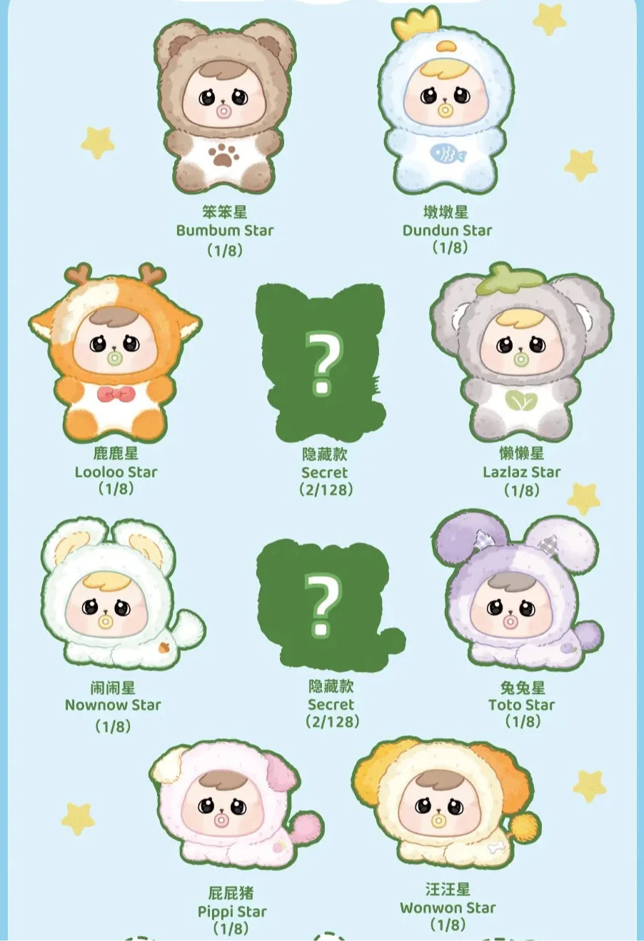 Bao-Ao  Star Island Series Plush Blind Box