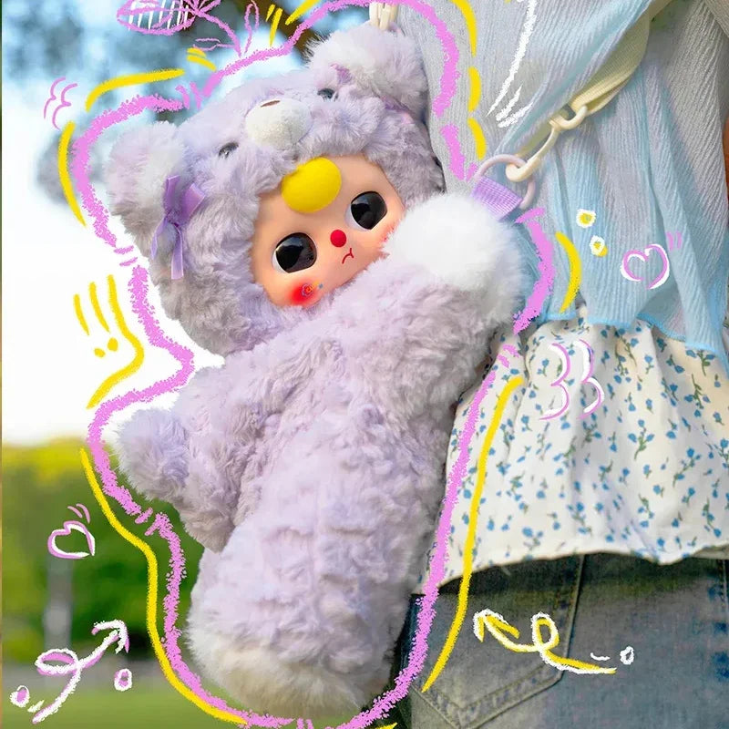 Baby Three-Hugging Baby Backpack Plush Blind Box