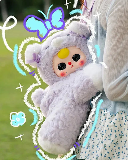 Baby Three-Hugging Baby Backpack Plush Blind Box