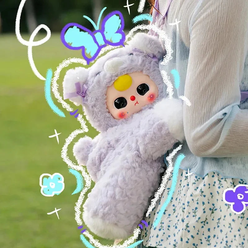 Baby Three-Hugging Baby Backpack Plush Blind Box